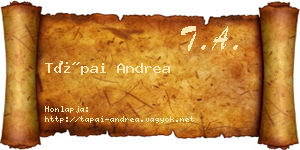 Tápai Andrea névjegykártya