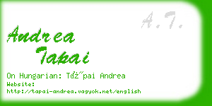 andrea tapai business card